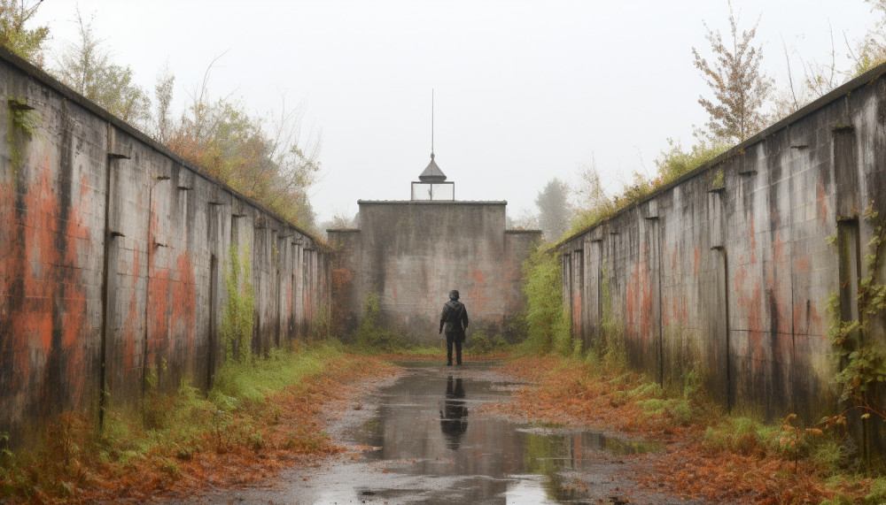 Artwork on prison wall believed to have been painted by Banksy